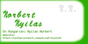 norbert nyilas business card